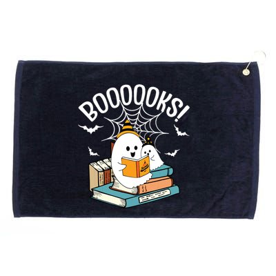 Booooks Ghost Read Books Halloween Funny Grommeted Golf Towel
