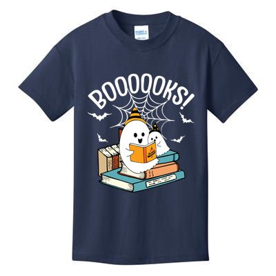 Booooks Ghost Read Books Halloween Funny Kids T-Shirt