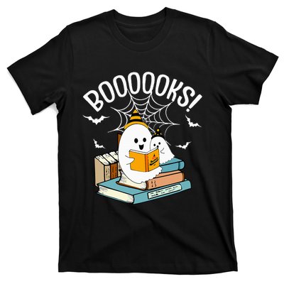 Booooks Ghost Read Books Halloween Funny T-Shirt