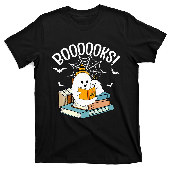 Booooks Ghost Read Books Halloween Funny T-Shirt