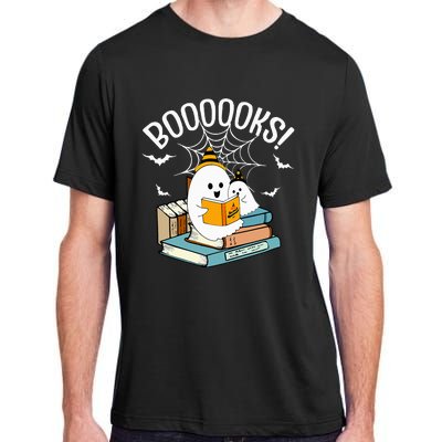 Booooks Ghost Read Books Halloween Funny Adult ChromaSoft Performance T-Shirt