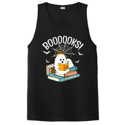 Booooks Ghost Read Books Halloween Funny PosiCharge Competitor Tank