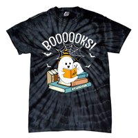 Booooks Ghost Read Books Halloween Funny Tie-Dye T-Shirt