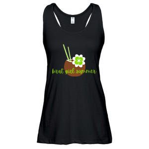 Brat Girl Summer Kamala Is Brat Lime Green Coconut Tree 24 Ladies Essential Flowy Tank