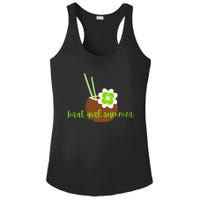 Brat Girl Summer Kamala Is Brat Lime Green Coconut Tree 24 Ladies PosiCharge Competitor Racerback Tank