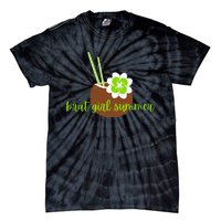 Brat Girl Summer Kamala Is Brat Lime Green Coconut Tree 24 Tie-Dye T-Shirt