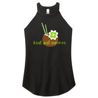 Brat Girl Summer Kamala Is Brat Lime Green Coconut Tree 24 Women's Perfect Tri Rocker Tank