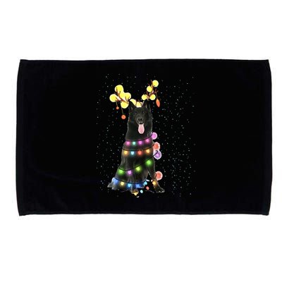 Black German Shepherd Blinker Dog Microfiber Hand Towel