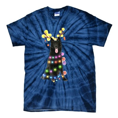 Black German Shepherd Blinker Dog Tie-Dye T-Shirt