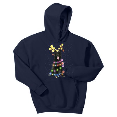 Black German Shepherd Blinker Dog Kids Hoodie