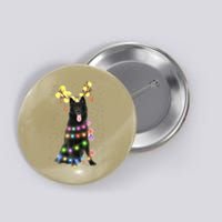 Black German Shepherd Blinker Dog Button