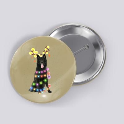 Black German Shepherd Blinker Dog Button