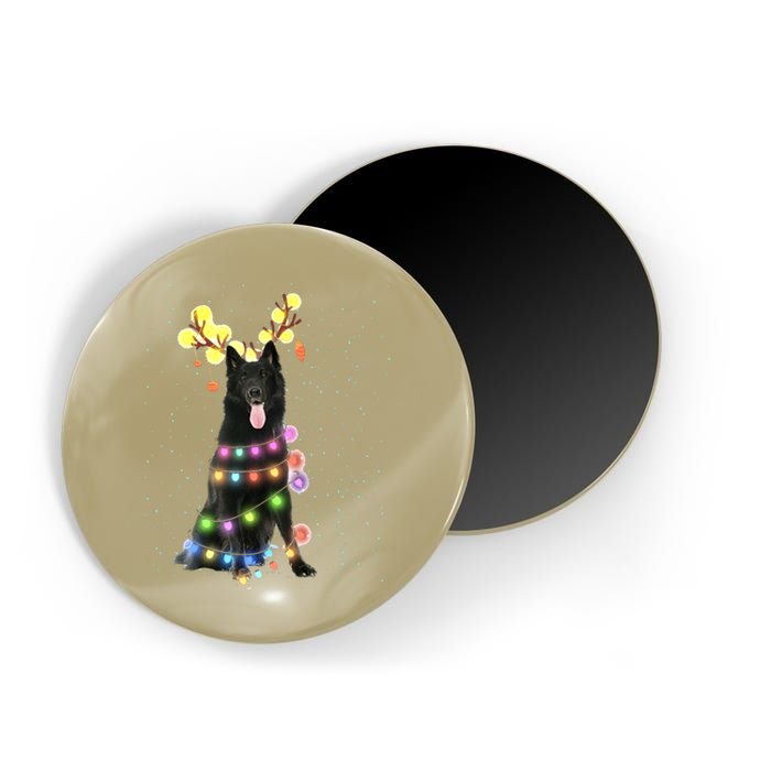 Black German Shepherd Blinker Dog Magnet