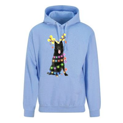 Black German Shepherd Blinker Dog Unisex Surf Hoodie