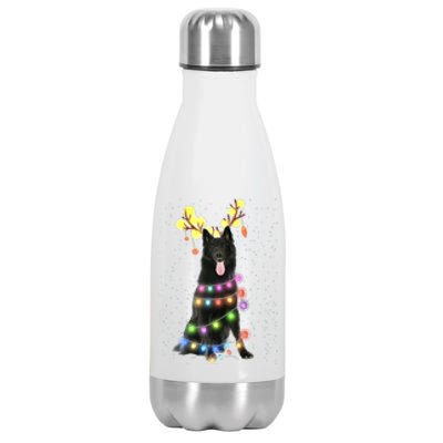 Black German Shepherd Blinker Dog Stainless Steel Insulated Water Bottle