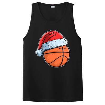 Basket Game Sports Baller Santa Claus Hat Basketball Gift PosiCharge Competitor Tank