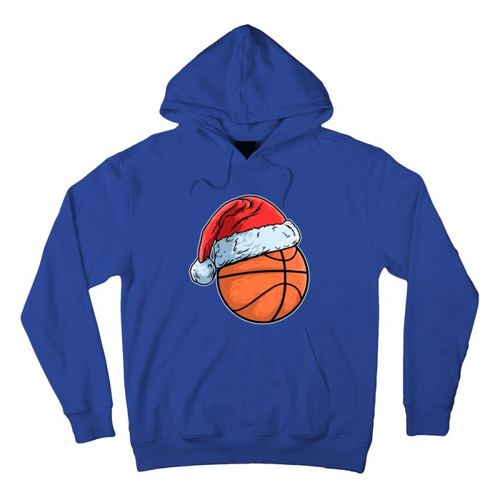 Basket Game Sports Baller Santa Claus Hat Basketball Gift Hoodie