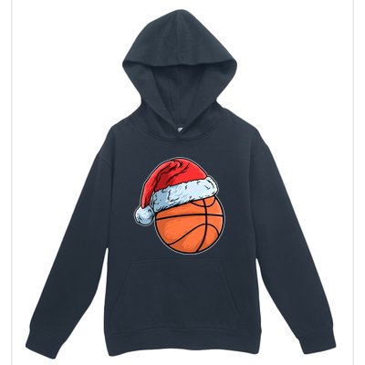 Basket Game Sports Baller Santa Claus Hat Basketball Gift Urban Pullover Hoodie