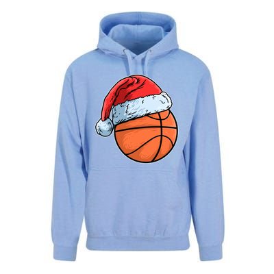 Basket Game Sports Baller Santa Claus Hat Basketball Gift Unisex Surf Hoodie