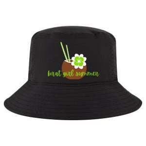 Brat Girl Summer Kamala Is Brat Lime Green Coconut Tree 24 Cool Comfort Performance Bucket Hat