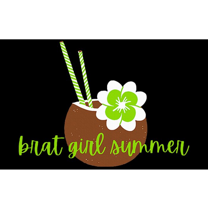 Brat Girl Summer Kamala Is Brat Lime Green Coconut Tree 24 Bumper Sticker