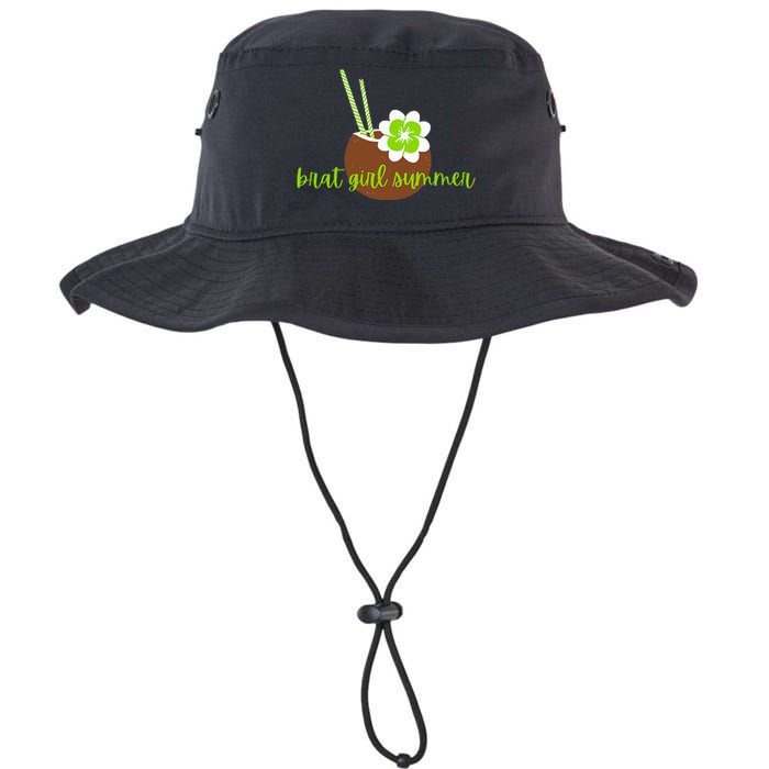 Brat Girl Summer Kamala Is Brat Lime Green Coconut Tree 24 Legacy Cool Fit Booney Bucket Hat