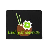 Brat Girl Summer Kamala Is Brat Lime Green Coconut Tree 24 Mousepad