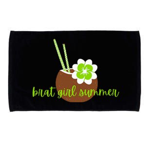 Brat Girl Summer Kamala Is Brat Lime Green Coconut Tree 24 Microfiber Hand Towel