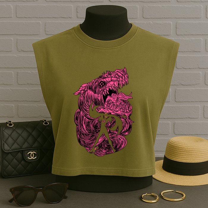 Bayonetta Gomorrah Summon Garment-Dyed Women's Muscle Tee