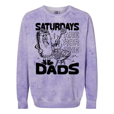 Bbq Grill Saturdays Are For The Dads Colorblast Crewneck Sweatshirt