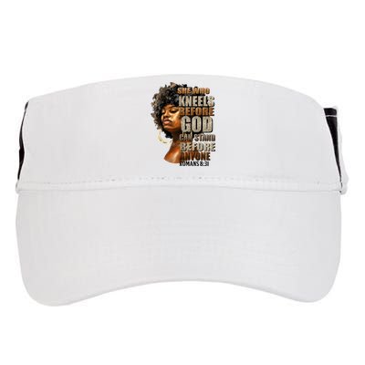 Black Girl She Who Kneels Before God Christian Afro Adult Drive Performance Visor