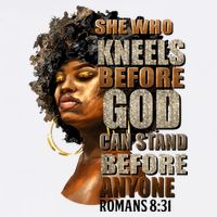 Black Girl She Who Kneels Before God Christian Afro Bucket Hat
