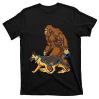 Bigfoot German Shepherd Dog Walk Funny Sasquatch Lovers T-Shirt