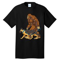 Bigfoot German Shepherd Dog Walk Funny Sasquatch Lovers Tall T-Shirt