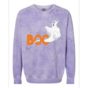 Buh Ghost Scary Halloween Sweet Or Treat Gift Colorblast Crewneck Sweatshirt