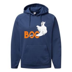 Buh Ghost Scary Halloween Sweet Or Treat Gift Performance Fleece Hoodie