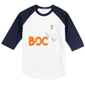 Buh Ghost Scary Halloween Sweet Or Treat Gift Baseball Sleeve Shirt