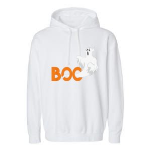 Buh Ghost Scary Halloween Sweet Or Treat Gift Garment-Dyed Fleece Hoodie