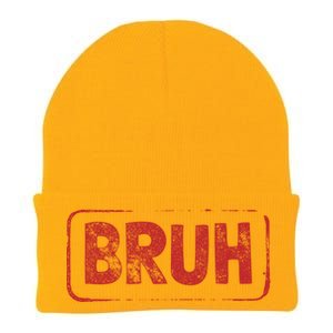 Bruh Gamer Slang Meme Design Gift Knit Cap Winter Beanie