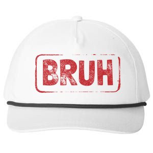 Bruh Gamer Slang Meme Design Gift Snapback Five-Panel Rope Hat