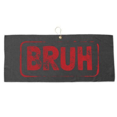 Bruh Gamer Slang Meme Design Gift Large Microfiber Waffle Golf Towel