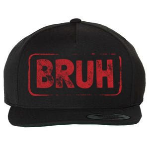 Bruh Gamer Slang Meme Design Gift Wool Snapback Cap