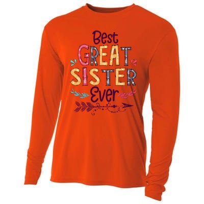 Best Great Sister Ever Cute Arrow Family Blessing Gift Cooling Performance Long Sleeve Crew