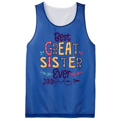 Best Great Sister Ever Cute Arrow Family Blessing Gift Mesh Reversible Basketball Jersey Tank