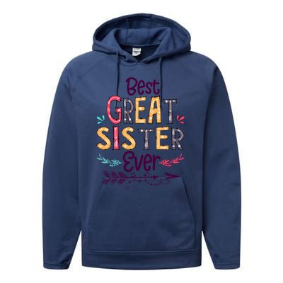 Best Great Sister Ever Cute Arrow Family Blessing Gift Performance Fleece Hoodie