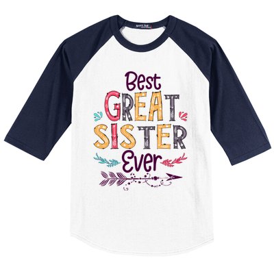 Best Great Sister Ever Cute Arrow Family Blessing Gift Baseball Sleeve Shirt