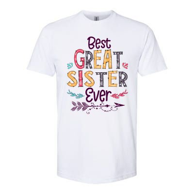 Best Great Sister Ever Cute Arrow Family Blessing Gift Softstyle CVC T-Shirt