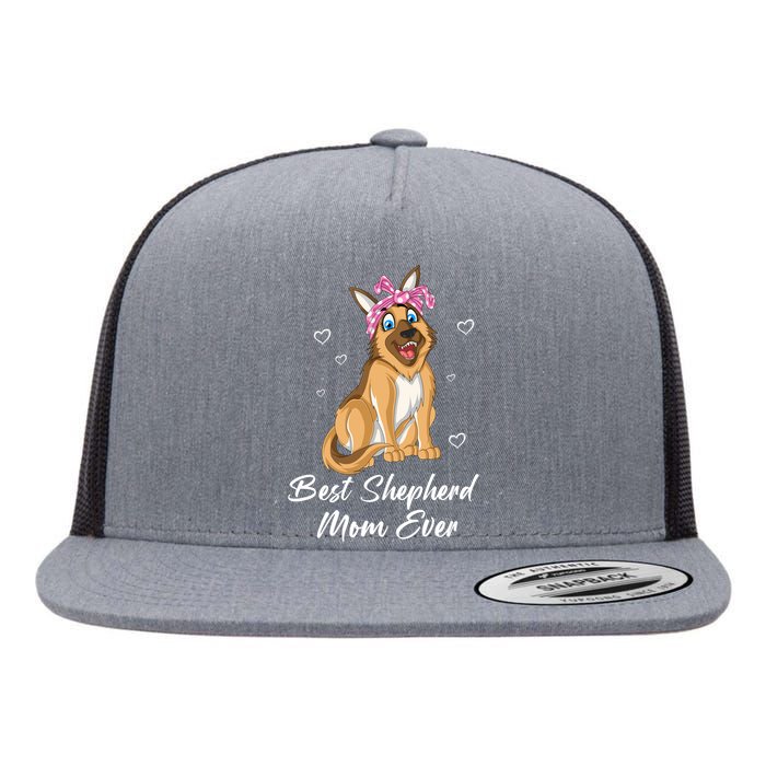 Best German Shepherd Mom Ever Flat Bill Trucker Hat