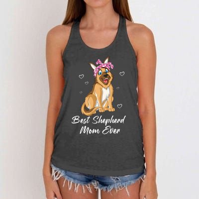 Best German Shepherd Mom Ever Women's Knotted Racerback Tank