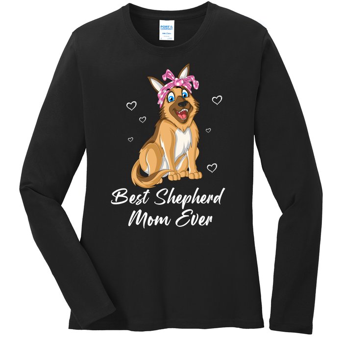 Best German Shepherd Mom Ever Ladies Long Sleeve Shirt